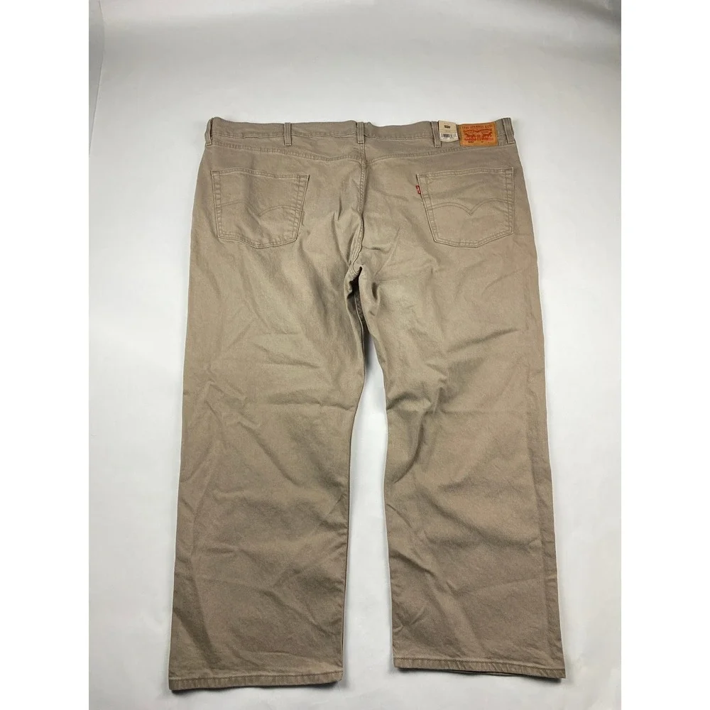 NWT Levi's 505 Big & Tall Jeans Mens 52x29 Stretch Denim Straight Leg Tan
